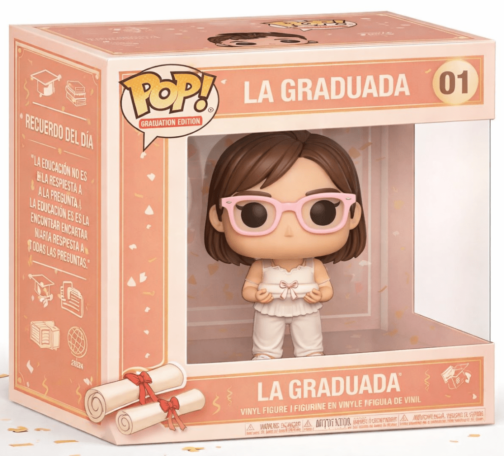 Funko Pop personalizado La Graduada en caja edición graduación
