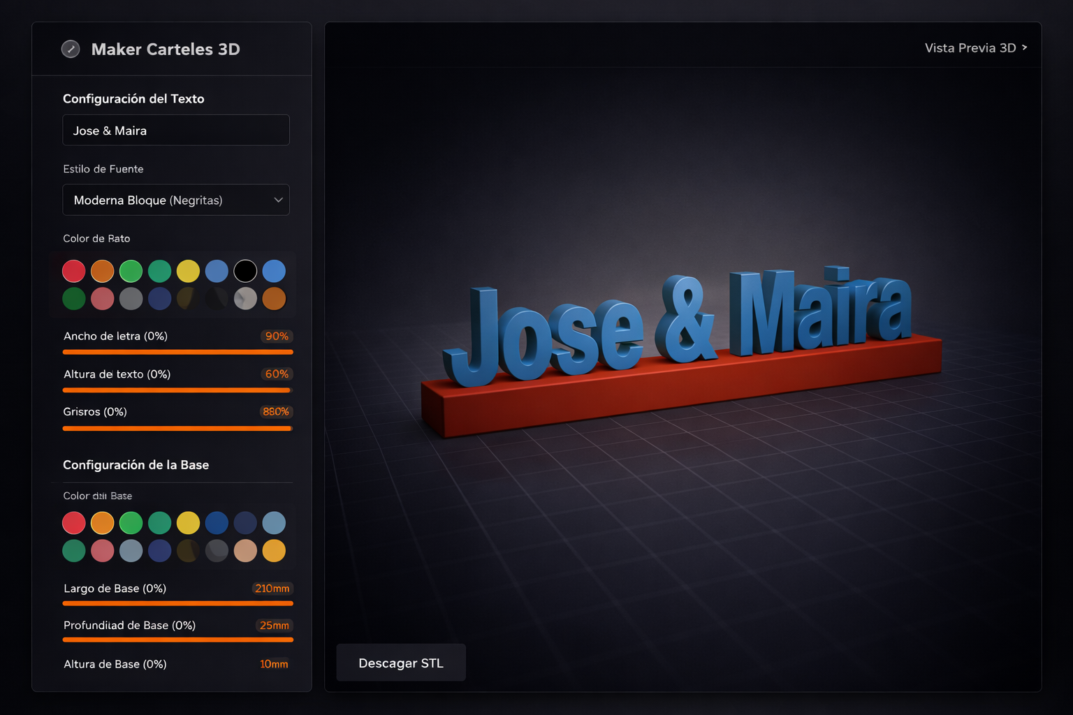 Generador de nombres con base